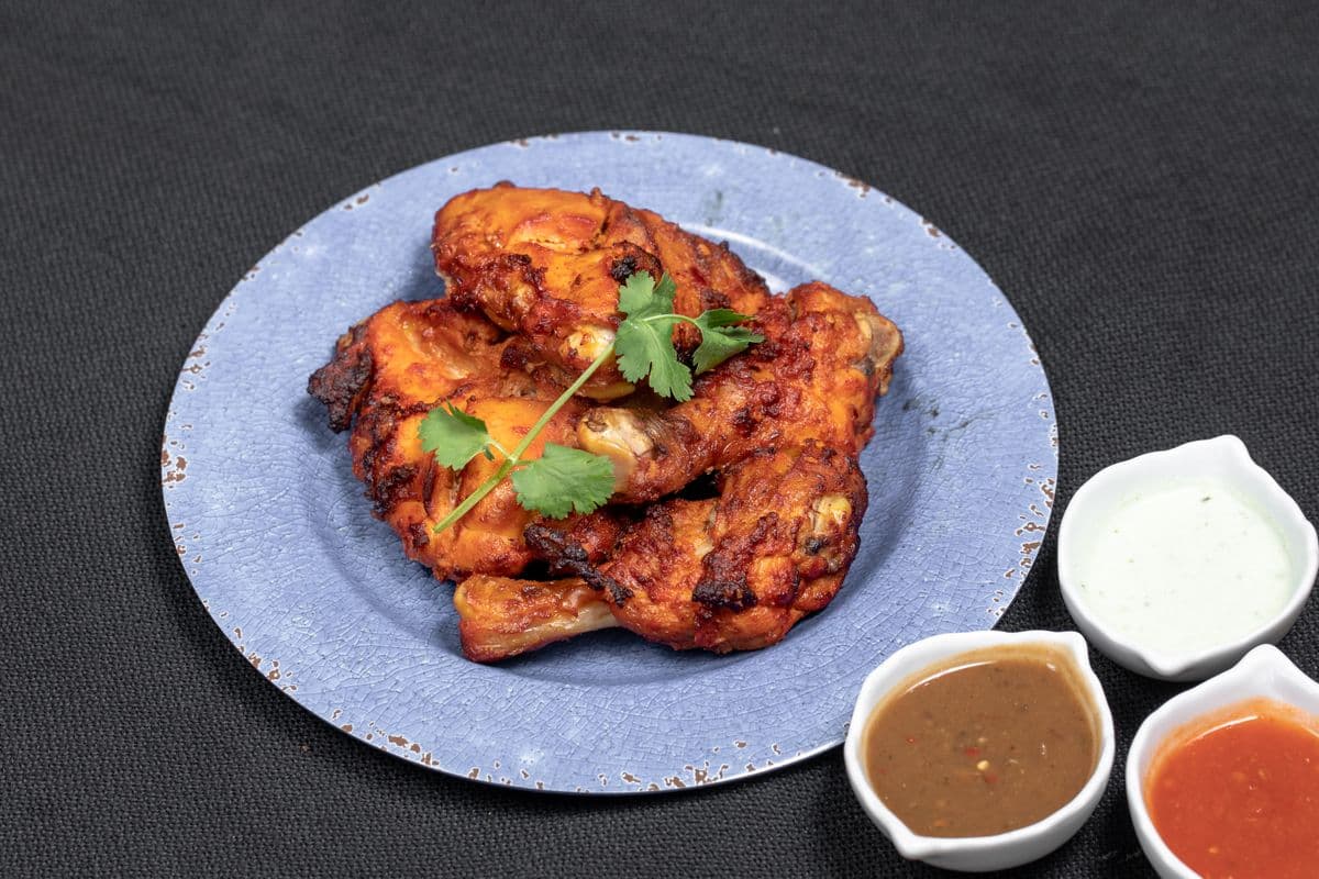Tandoori Leg Combo (Leg, Thigh, Rice + Salad)