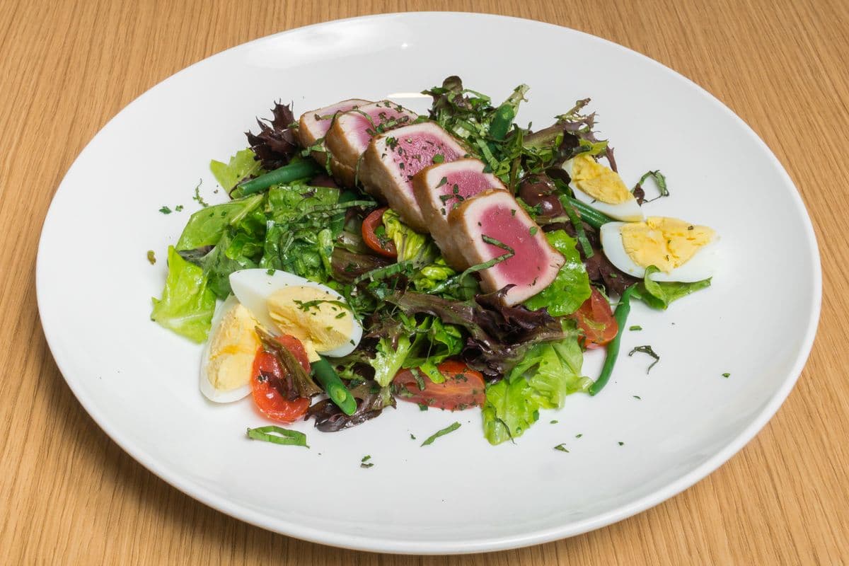Seared Rare Tuna Nicoise Salad