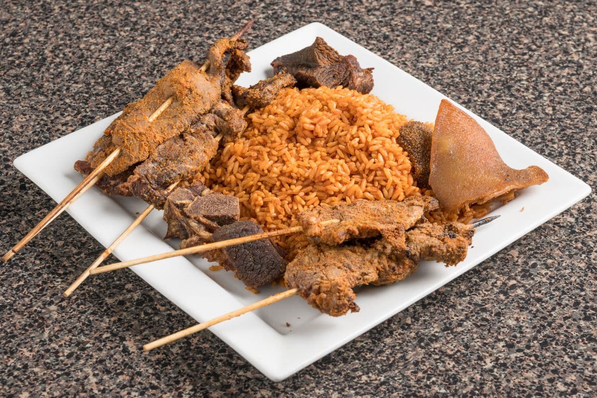 Jollof Rice with Your Choice of Meat