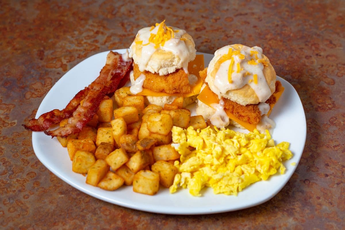 Southern Fried Chicken Biscuit Breakfast