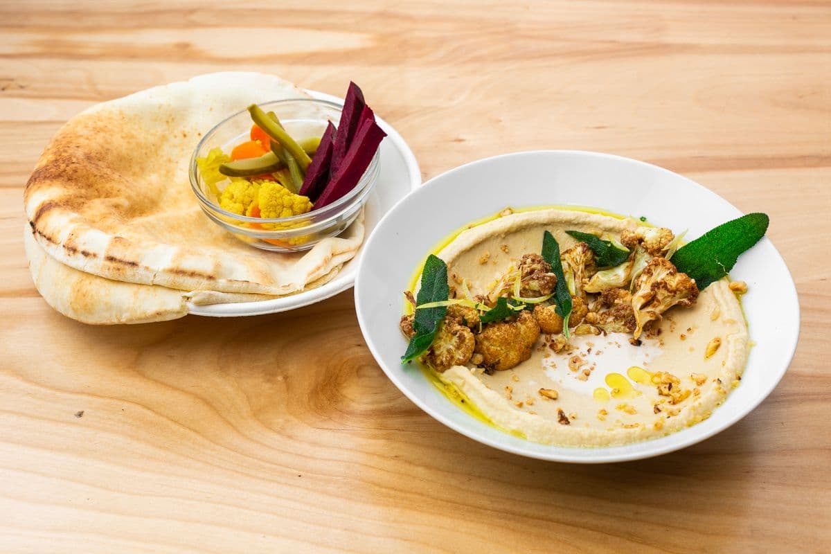 Cauliflower Hummus Plate
