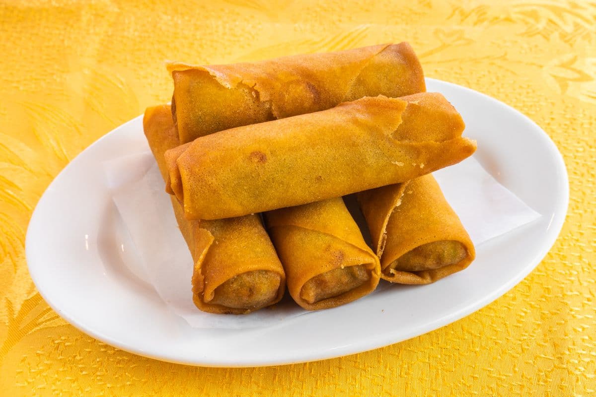 1.Vegetarian Spring Rolls (5 pcs)春卷