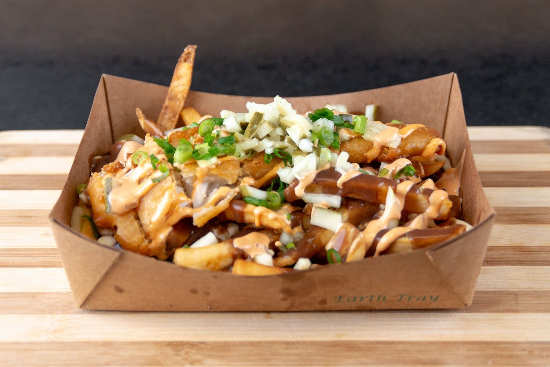 Fish Chip and Pickle Poutine