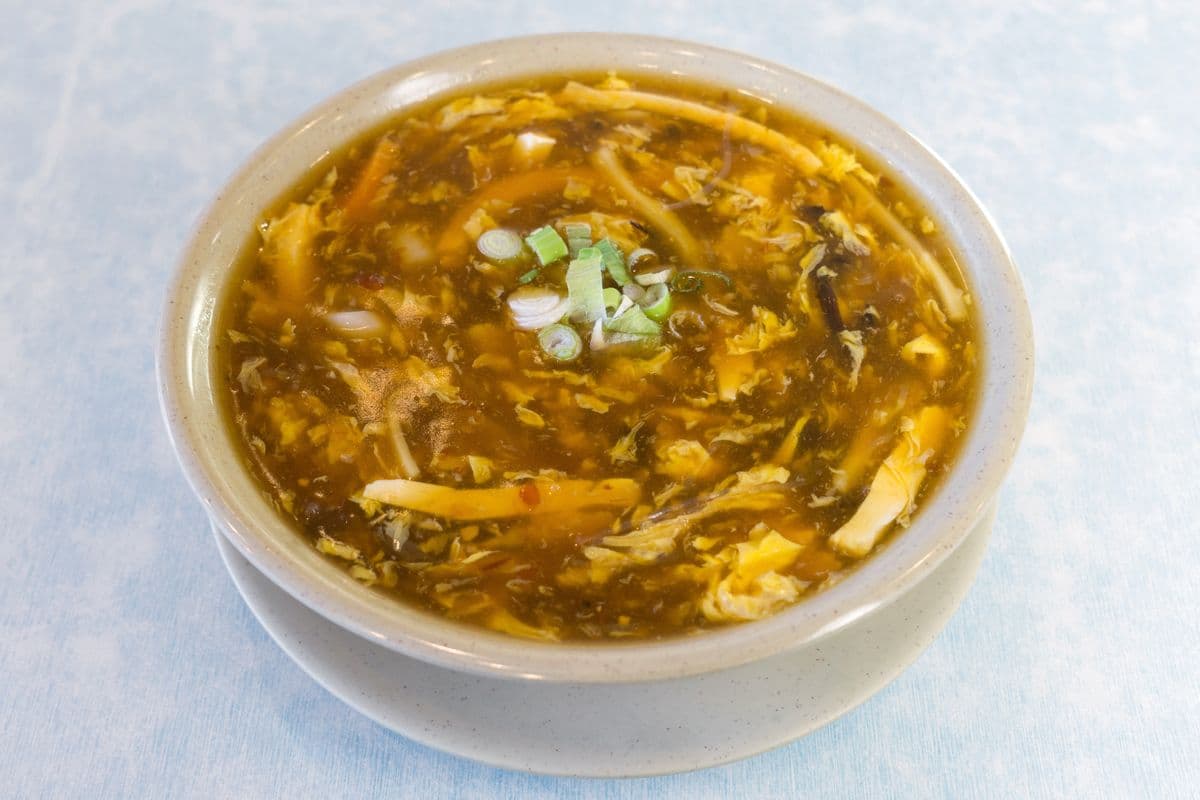 14. Hot-and-Sour Soup with Diced Seafood