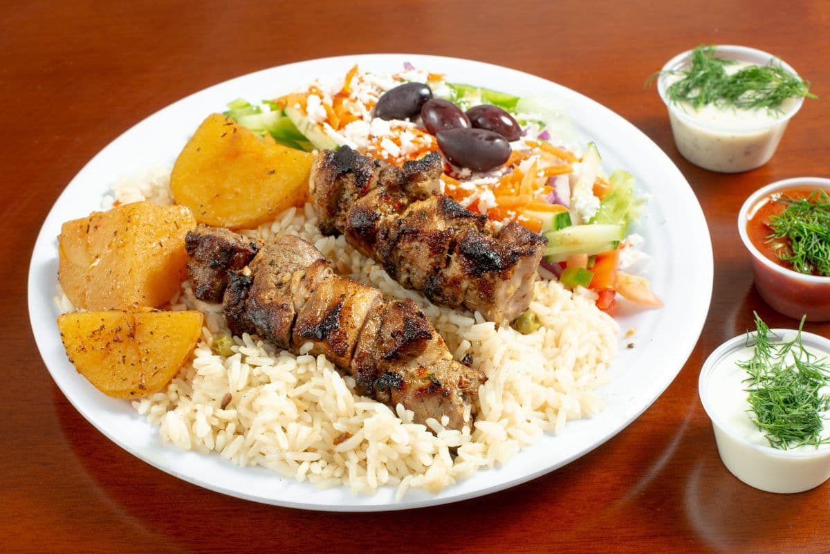 2. Pork Souvlaki Meal