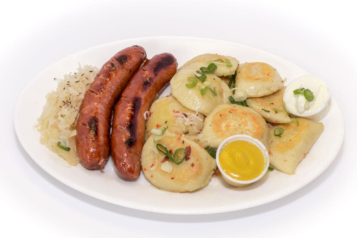 Perogies and Sausage (12 pcs)