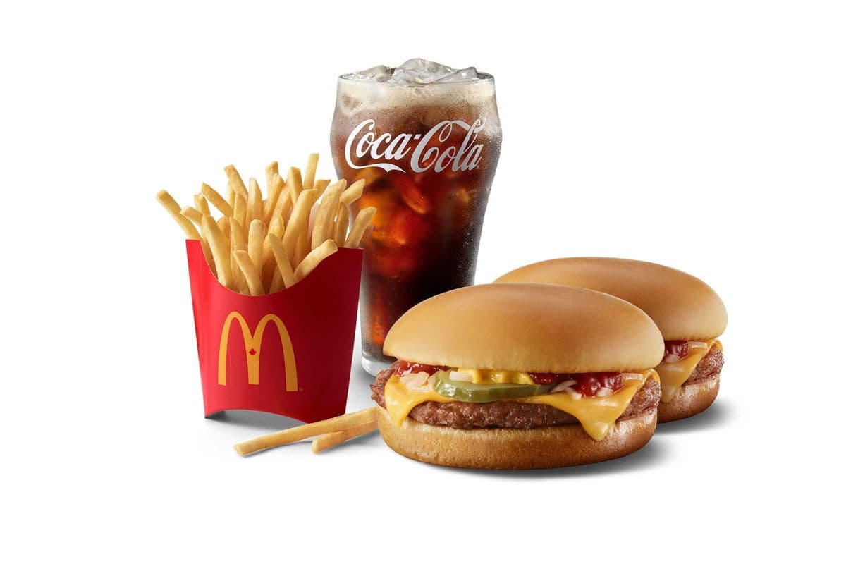 Trio 2 Hamburgers avec fromage [740-1180 Cal]