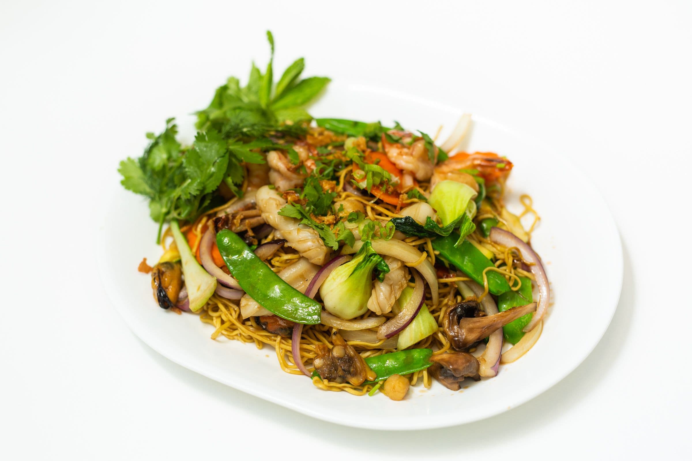 I. Chow Mein with Mixed Seafood