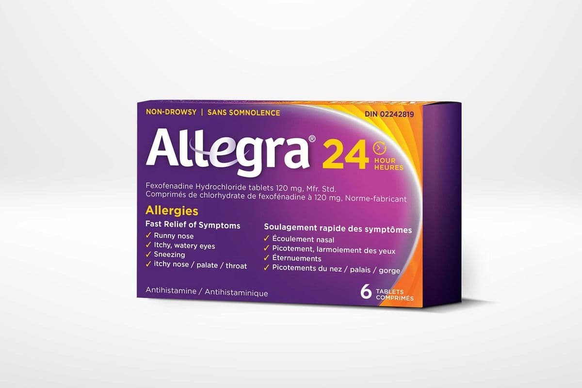 Allegra 24 Hour Non-Drowsy Tablets (120 mg) (6 Count)