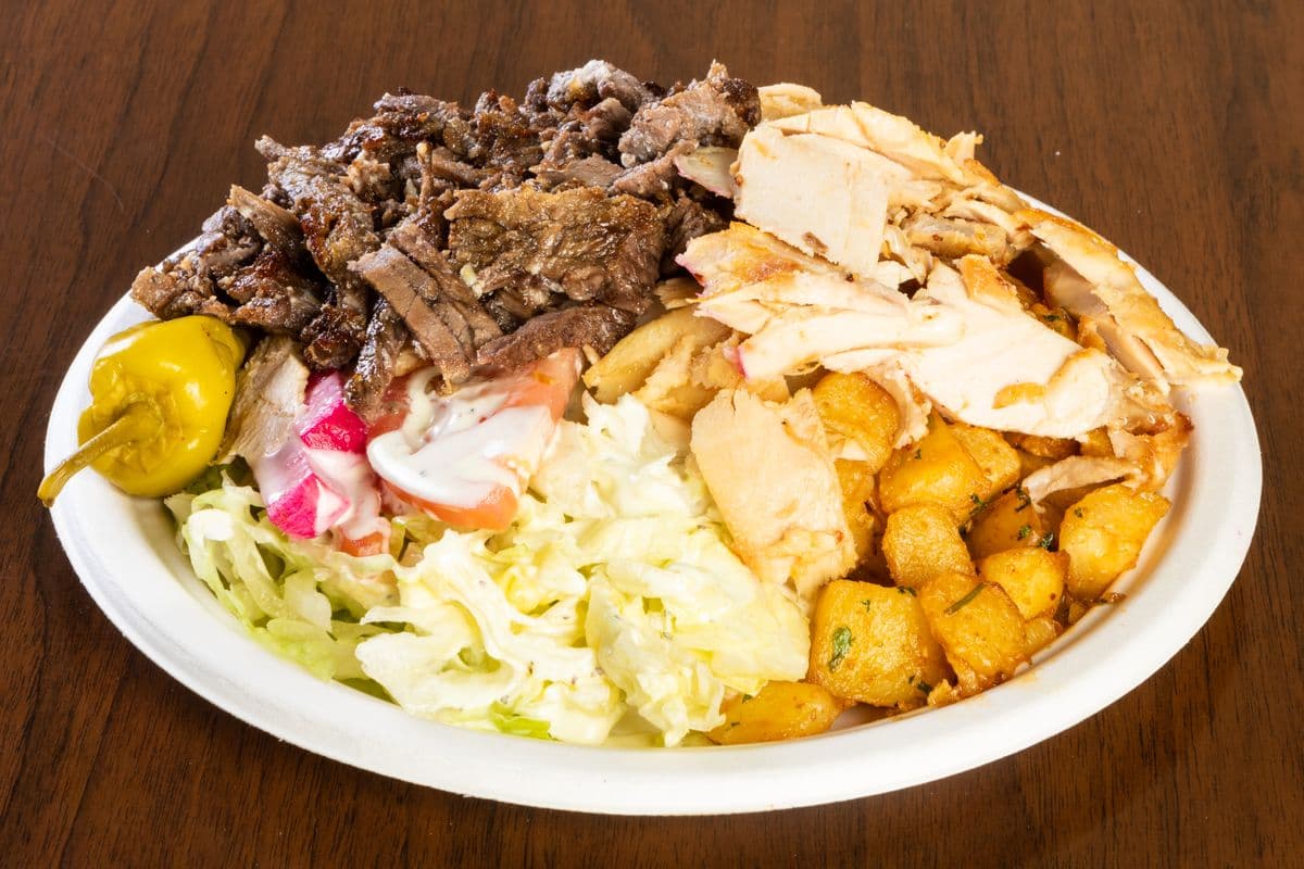 Plat d'Amir combo au shish taouk et shawarma