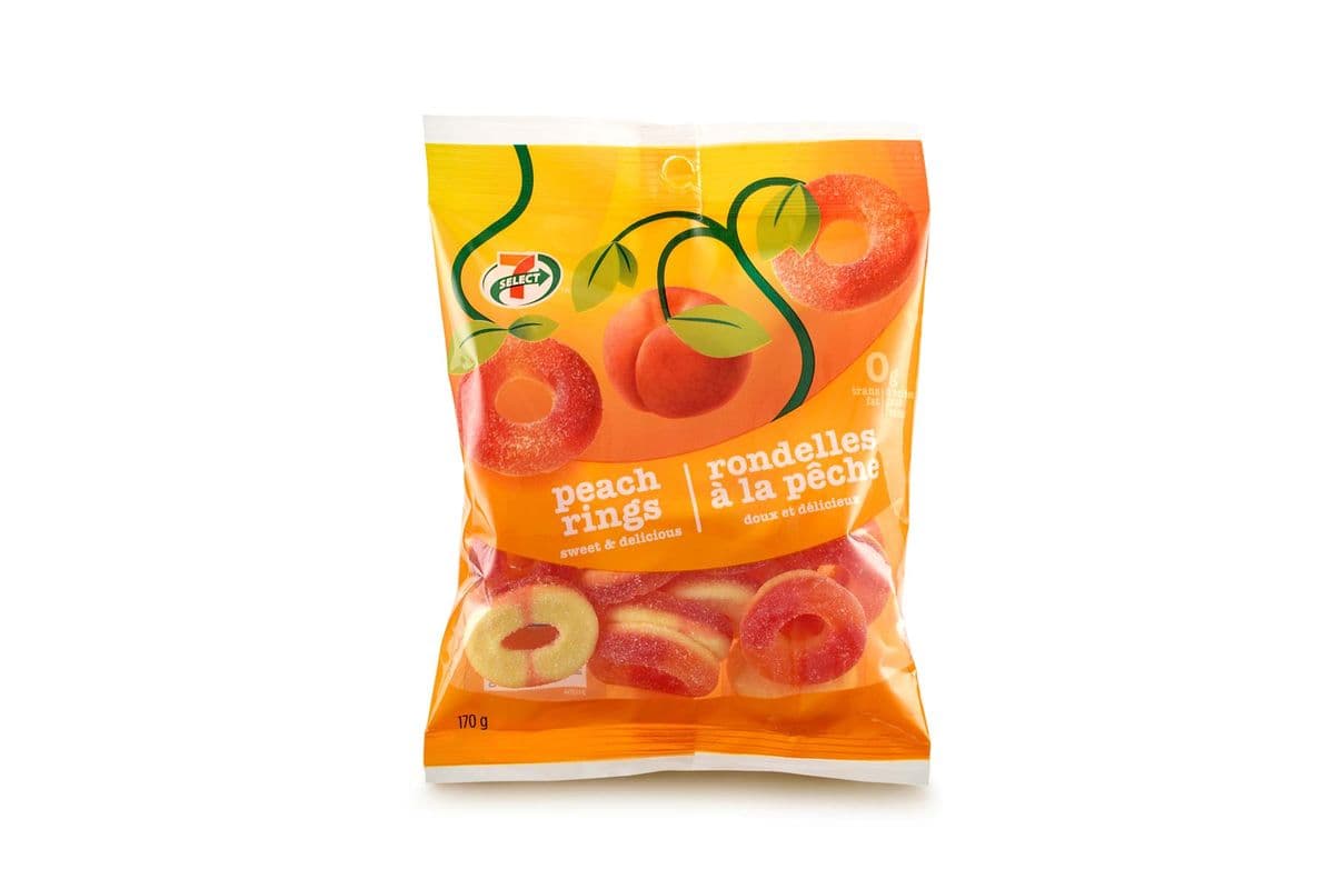 7-Select Gummi Peach Rings (170 g)