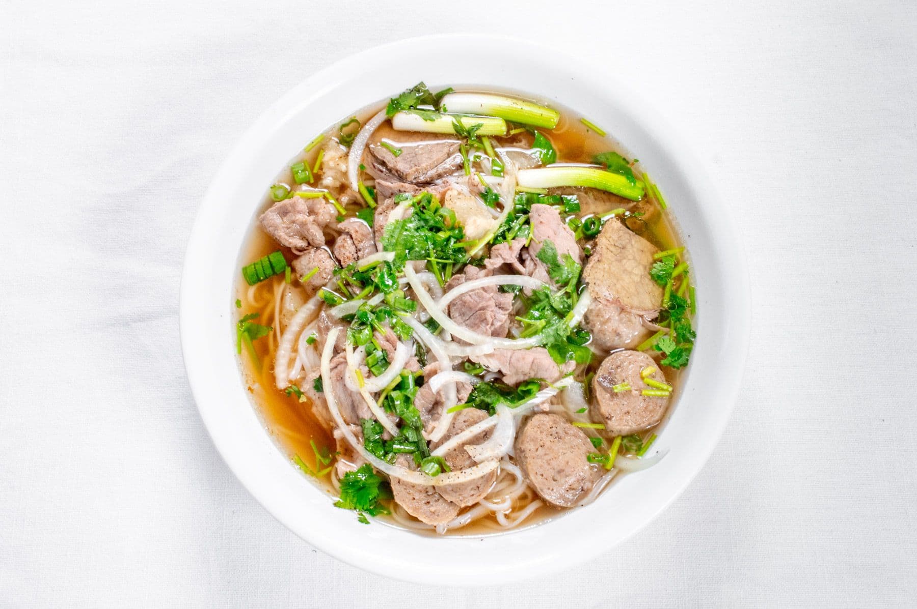 20. Beef Noodle Soup with Beef Ball, Tendon, Sliced, and Brisket Beef