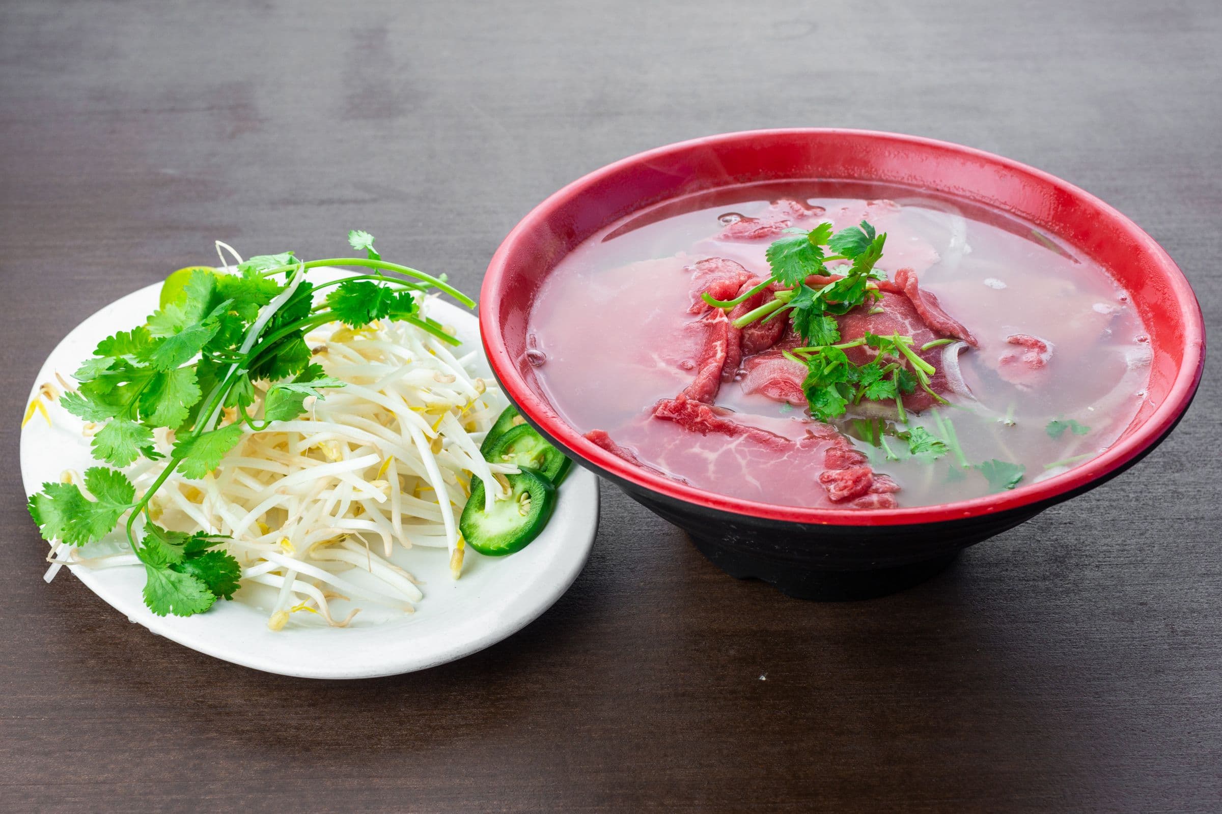 9a. Rare Beef Pho Noodle Soup