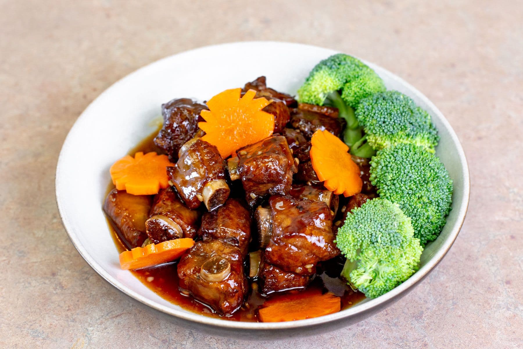 23. Honey Garlic Spare Ribs