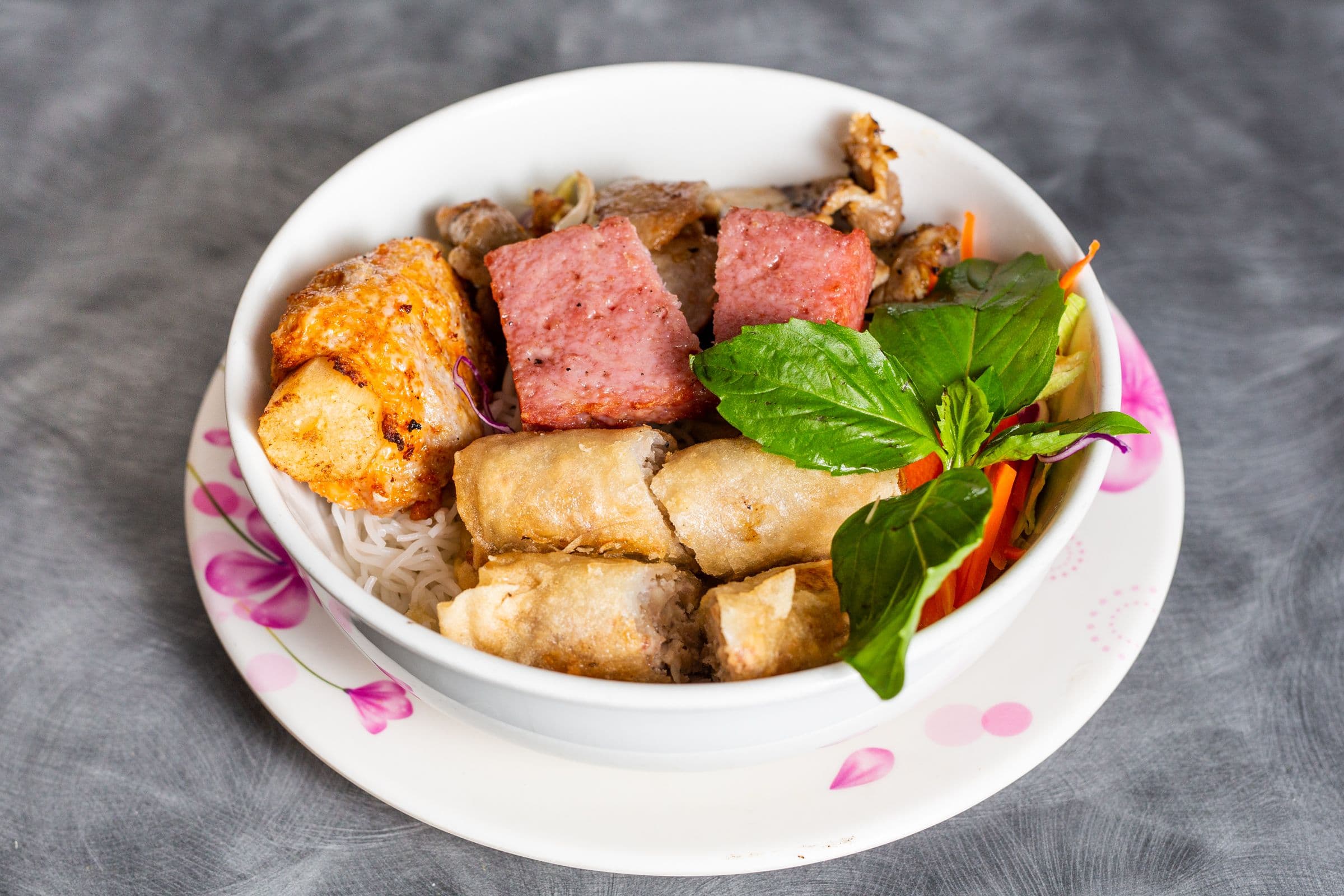 21. Four Colour Vermicelli - Bún Thịt Nướng, Chả Giò, Nem, Chạo Tôm