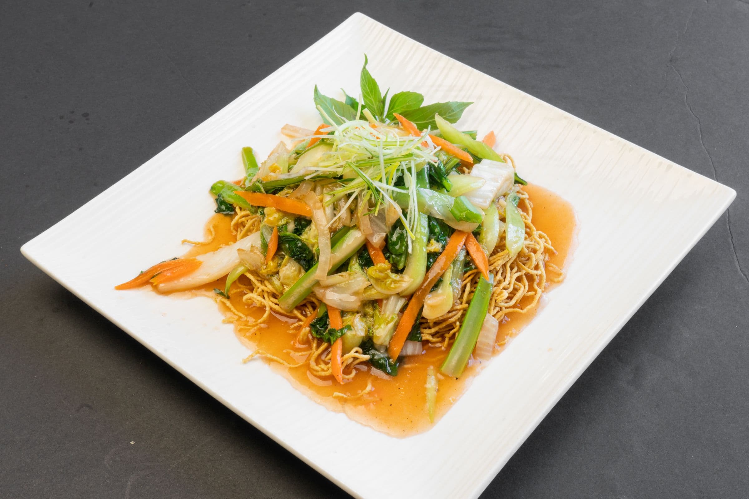 Crispy Egg Noodles with Mixed Vegetables