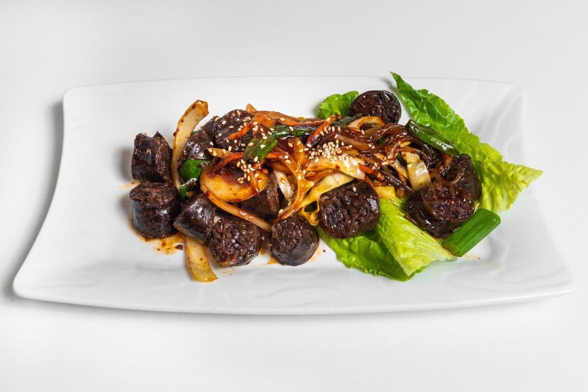 24. Stir-Fried Blood Sausage (Soondae Bbokeum)