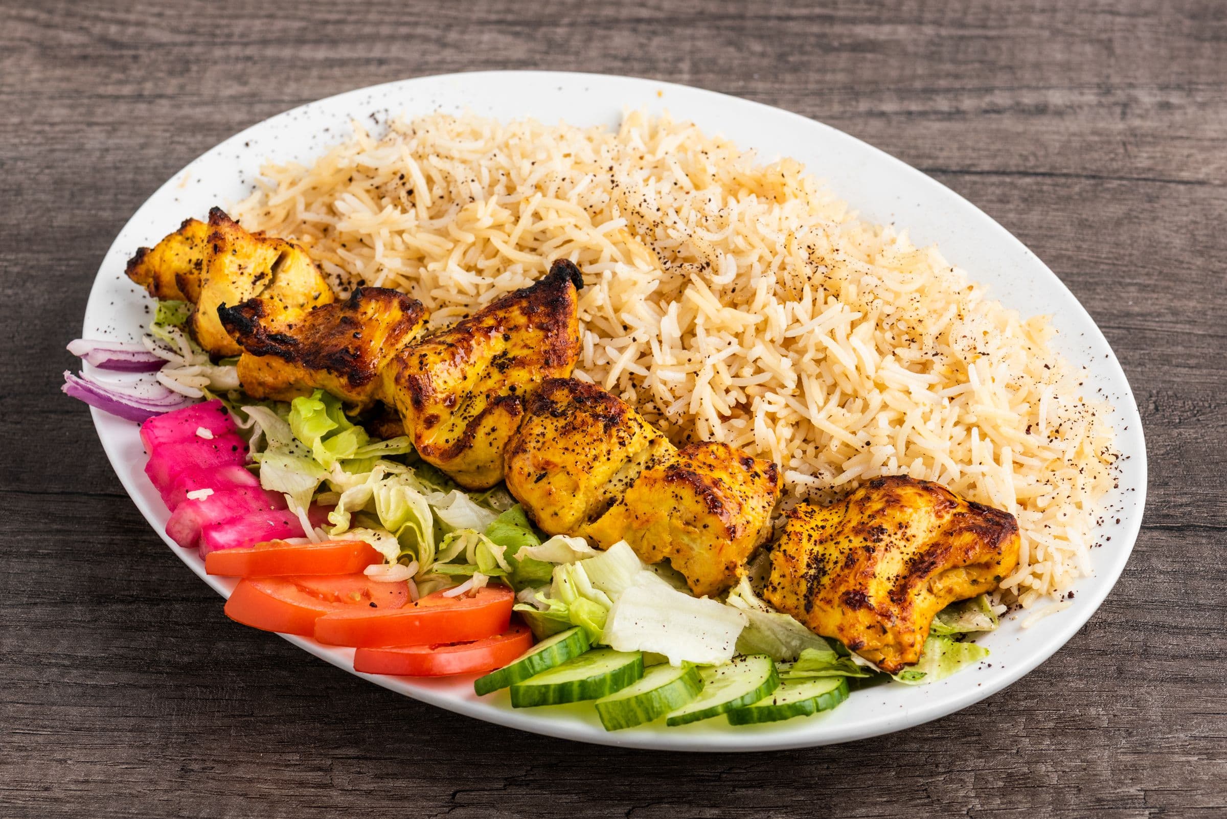 Spicy Chicken Tikka Kabob PLATTER