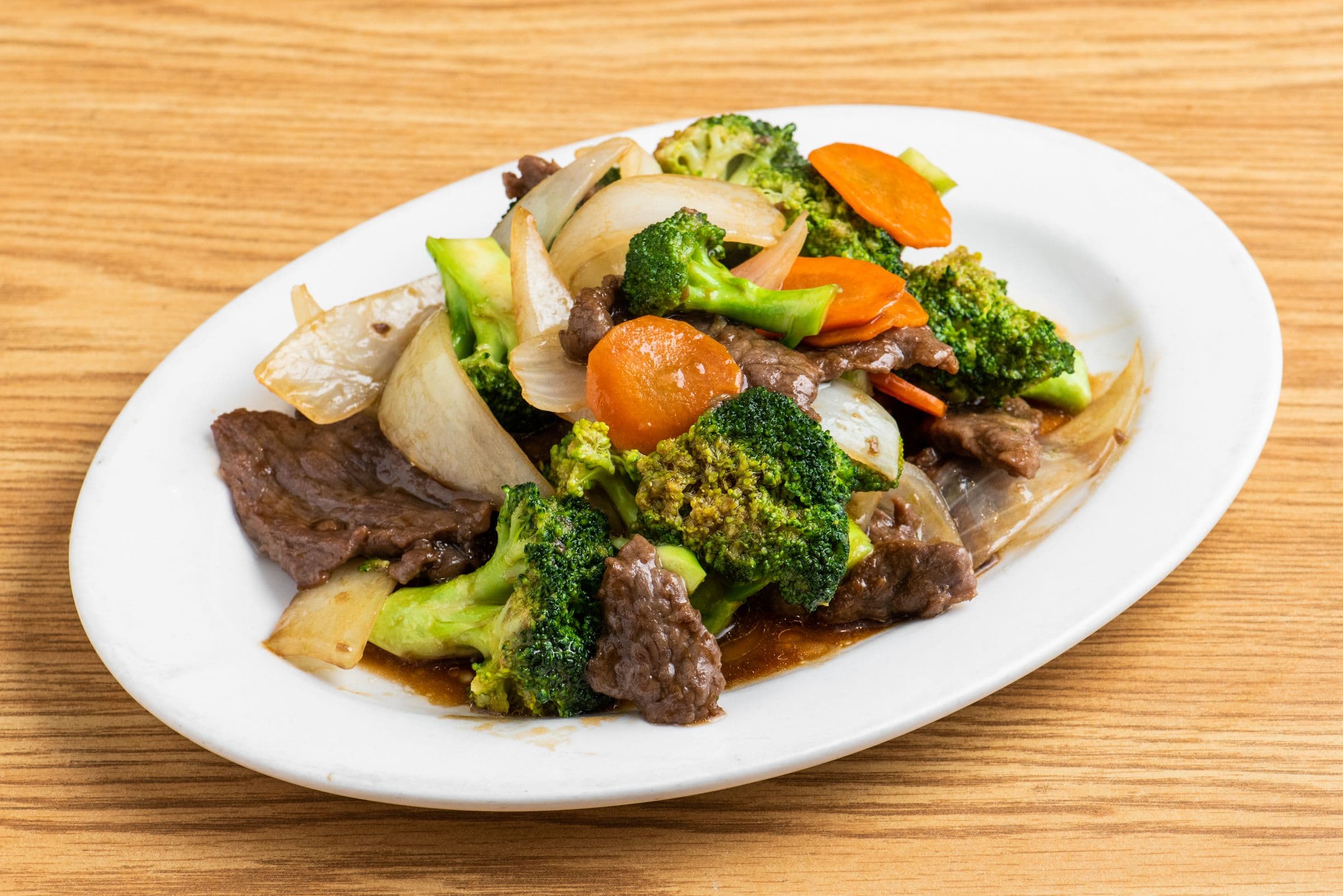 Chicken, Beef, or Pork with Broccoli