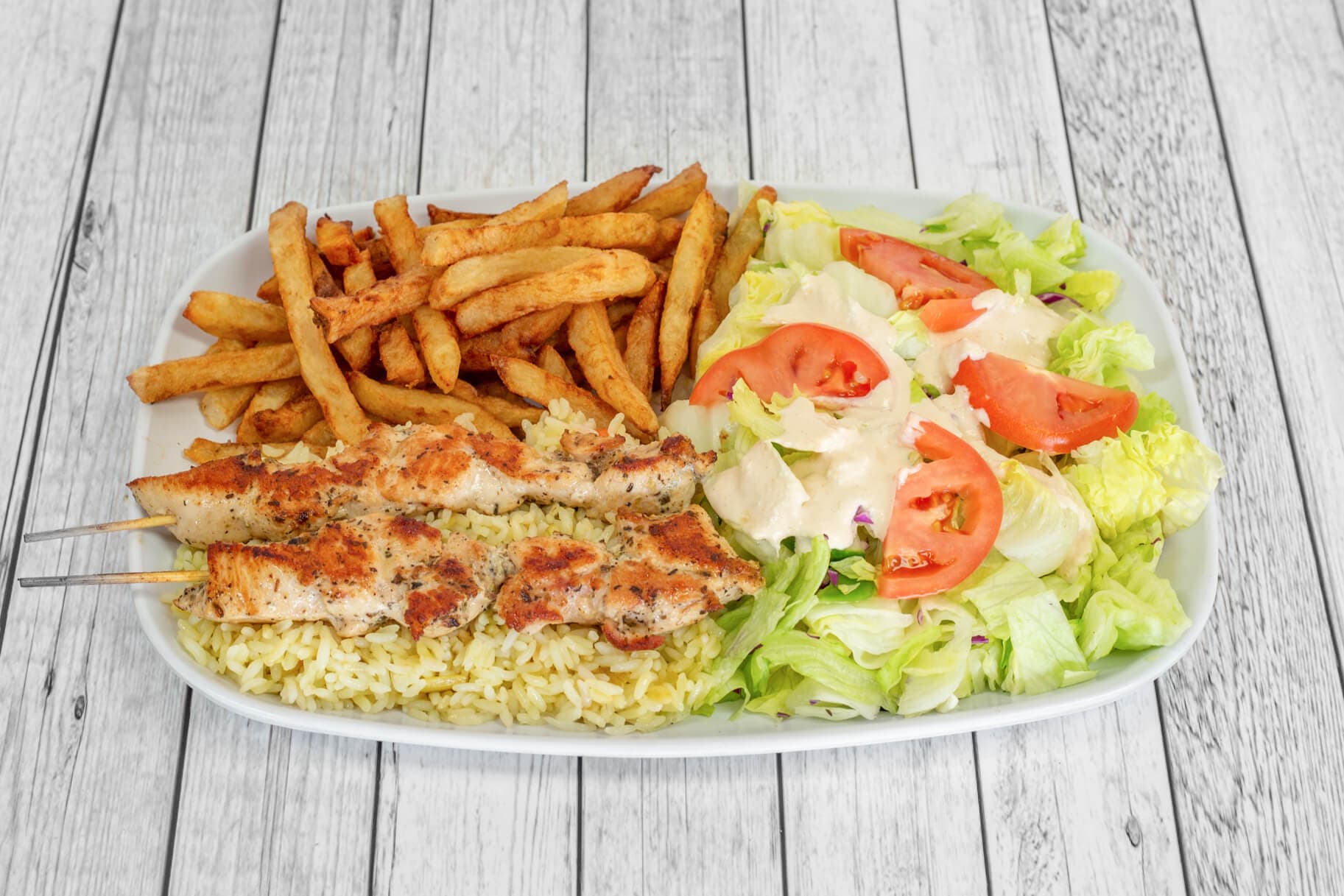 Plat de souvlaki / Souvlaki Plate