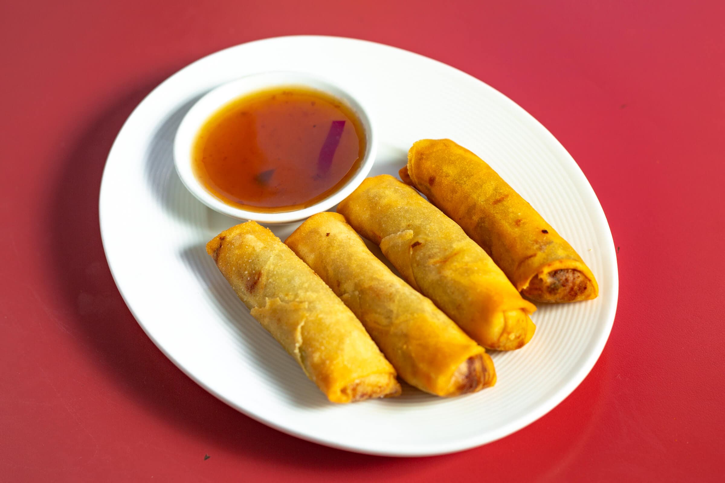 8. Vegetarian Spring Rolls (4 pcs)