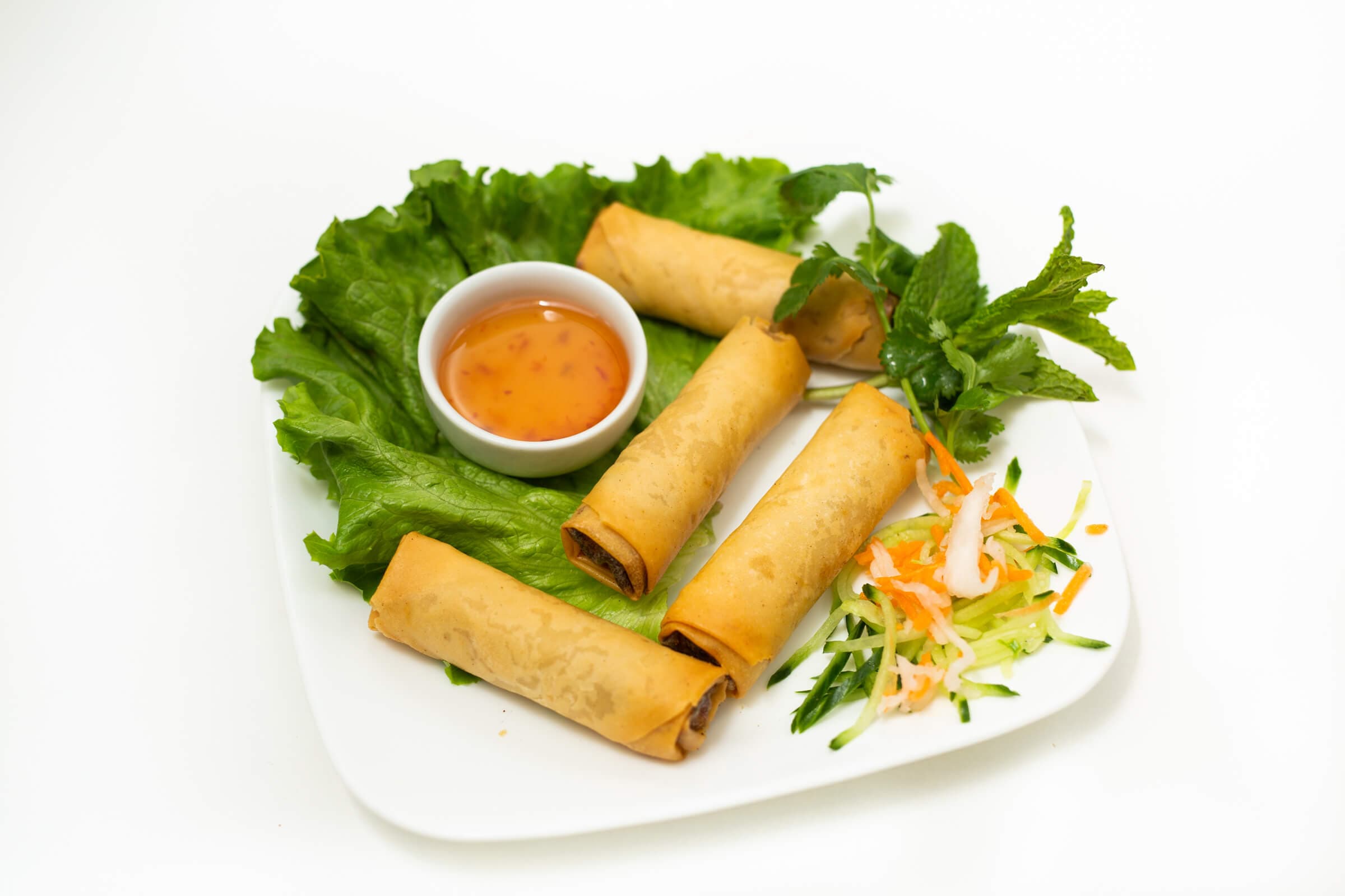 2. Spring Rolls (4 pcs)