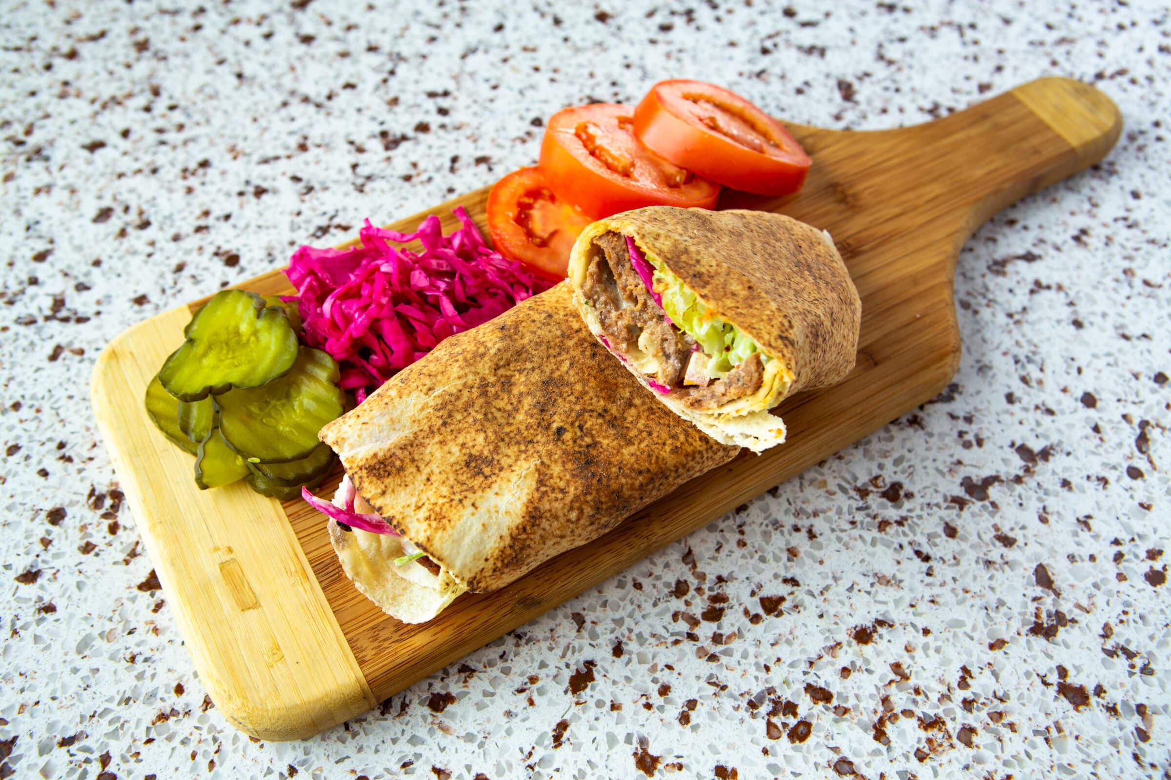 Beef Donair Pita Wrap