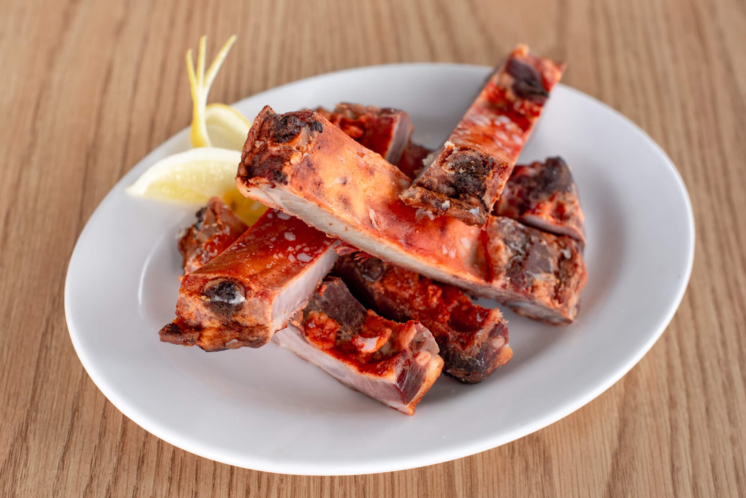 55. Long BBQ Spare Ribs