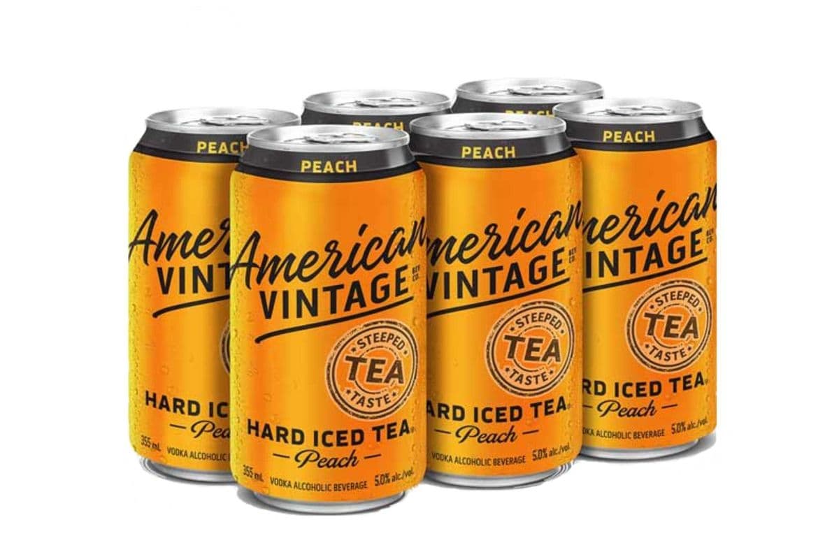 American Vintage Hard Peach Iced Tea-6PK (6 x 355ml)