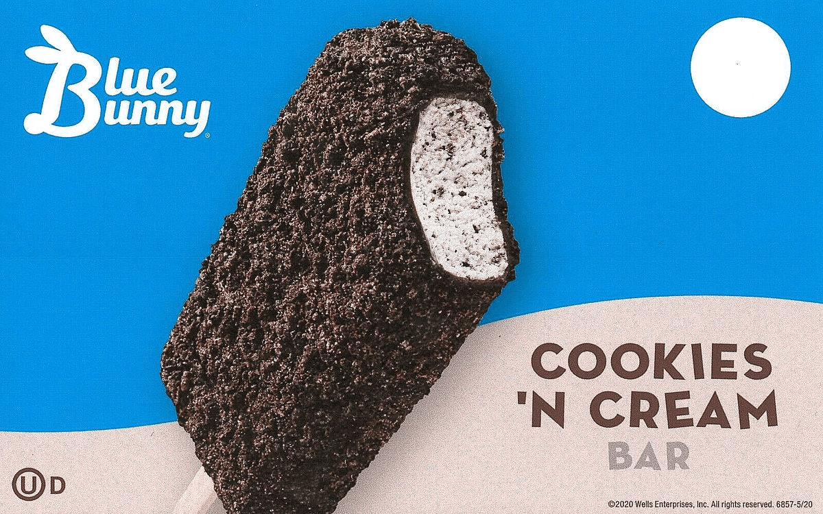 Blue Bunny Cookies N Cream Bar(118ml)