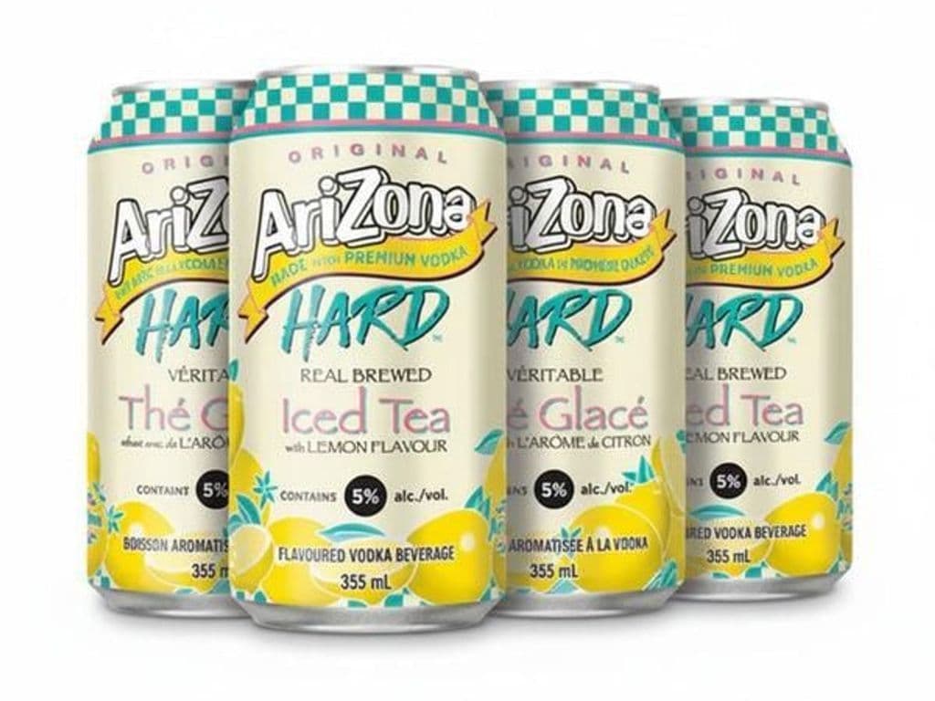 Arizona Hard Lemon Iced Tea, 6 x 355ml