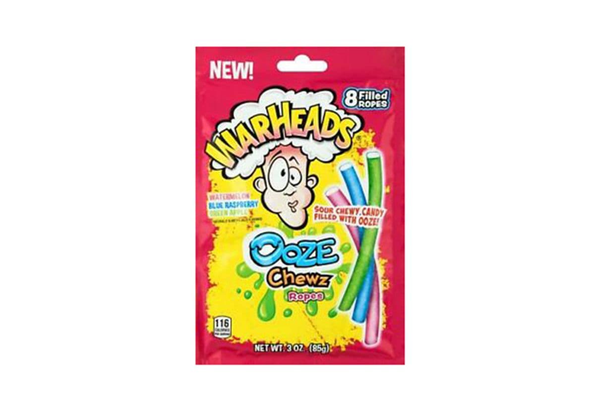 Warheads Ooze Chewz Ropes 85g