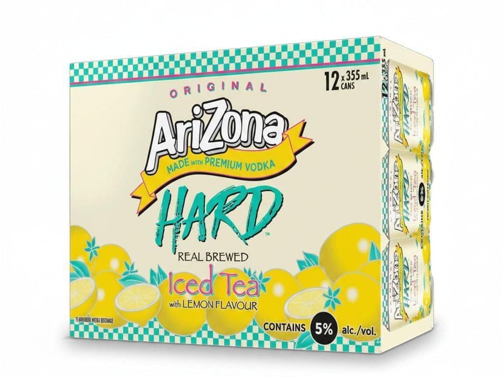 Arizona Hard Lemon Iced Tea, 12 x 355ml