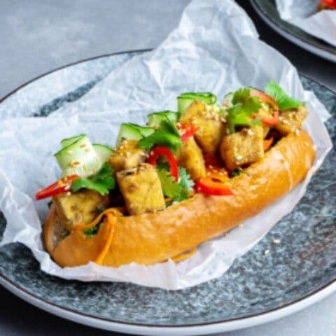 Vegetarian Lemongrass Tofu Banh Mi