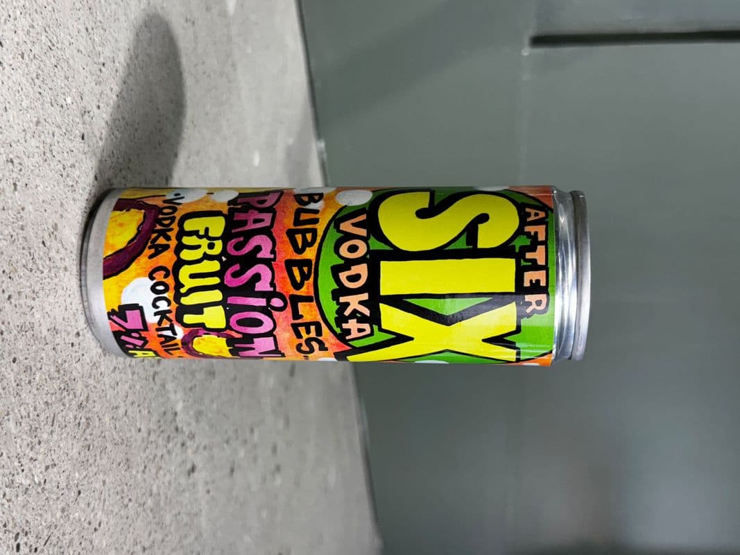 After Six Vodka Bubbles- Passion Fruit (7%alc.vol.355ml)