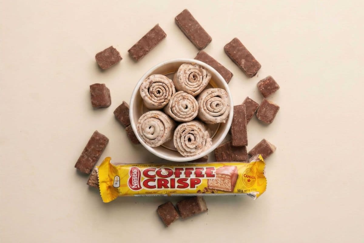 Coffee Crisp Rolled Ice Cream