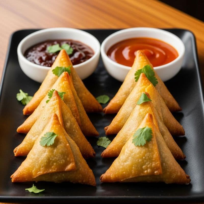 Tandoori Paneer Samosas (8 pcs)