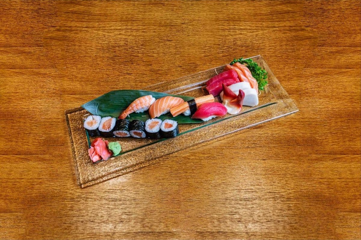 54. Sushi, Sashimi, and Maki Combo (18 pcs)