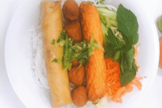 406. Vermicelli with Grilled Meatballs - Bun Nem Nuong