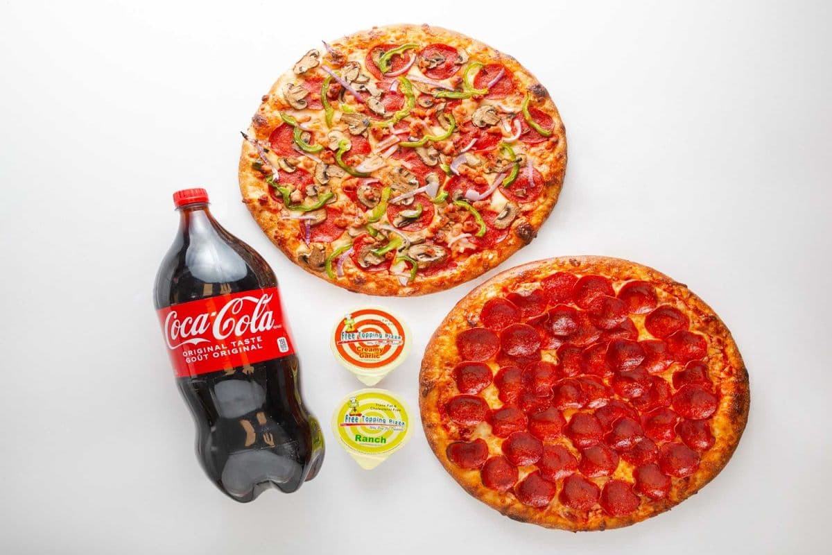 Free Topping Favorite (Two Medium Pizzas)
