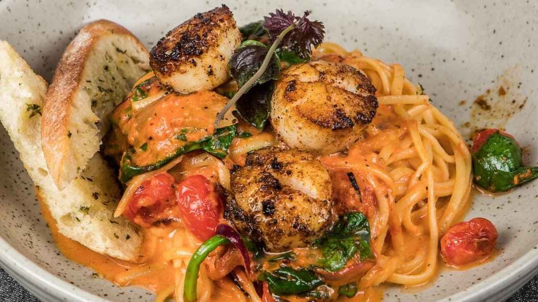 Blackened Scallop Pasta