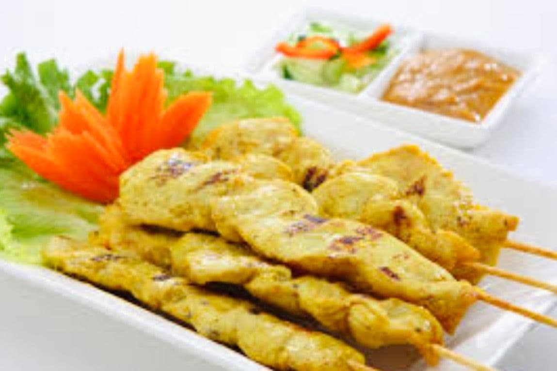 9. Thai Chicken Satay (4 pcs)