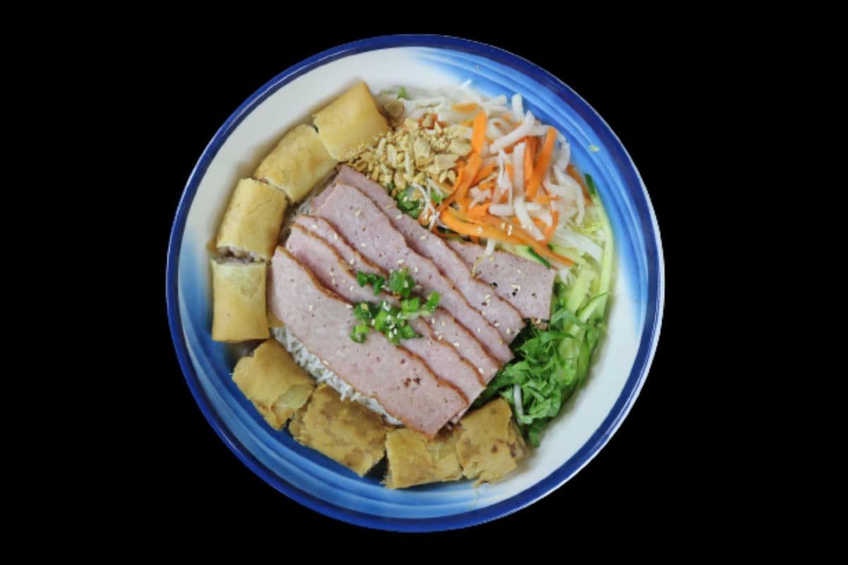 67. Grilled Lemongrass Minced Pork and Two Pork Spring Rolls