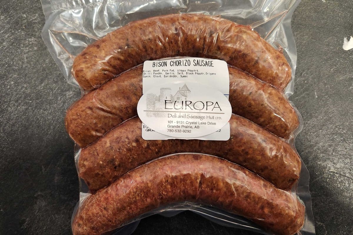 Bison Garlic Sausage (Raw Frozen) (1x550 grams )