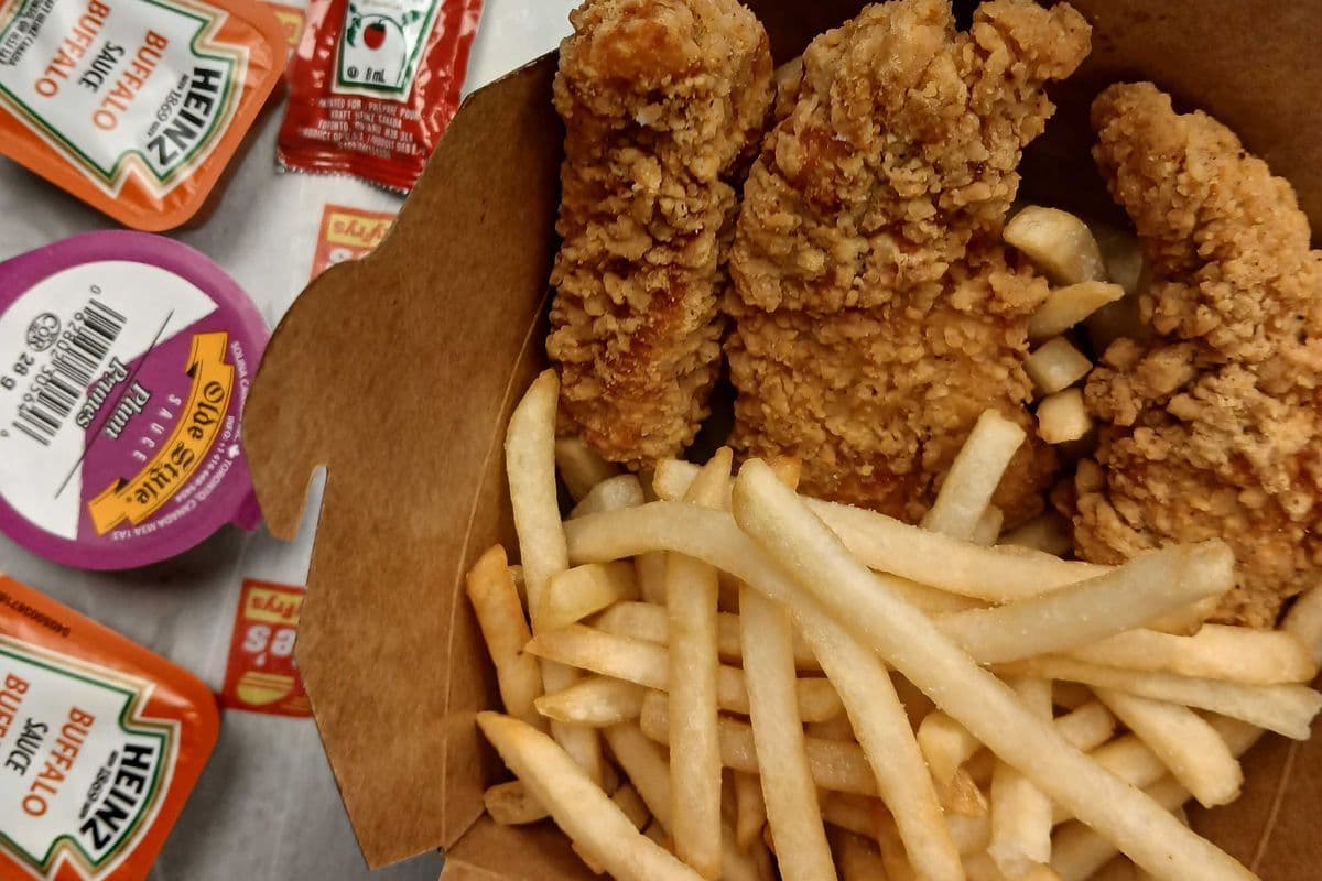 Crunchy Chicken Strips and Fries
