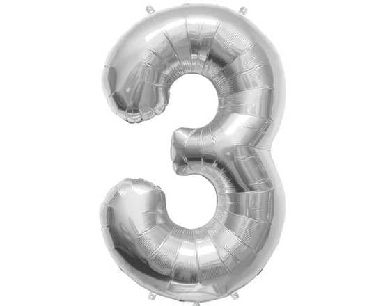 34" Silver Foil Balloon #3
