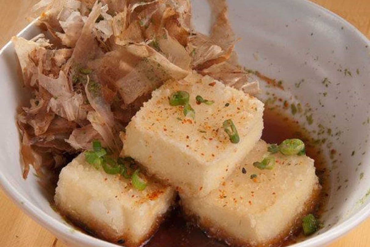 Age Dashi Tofu with Bonito Flakes ( )