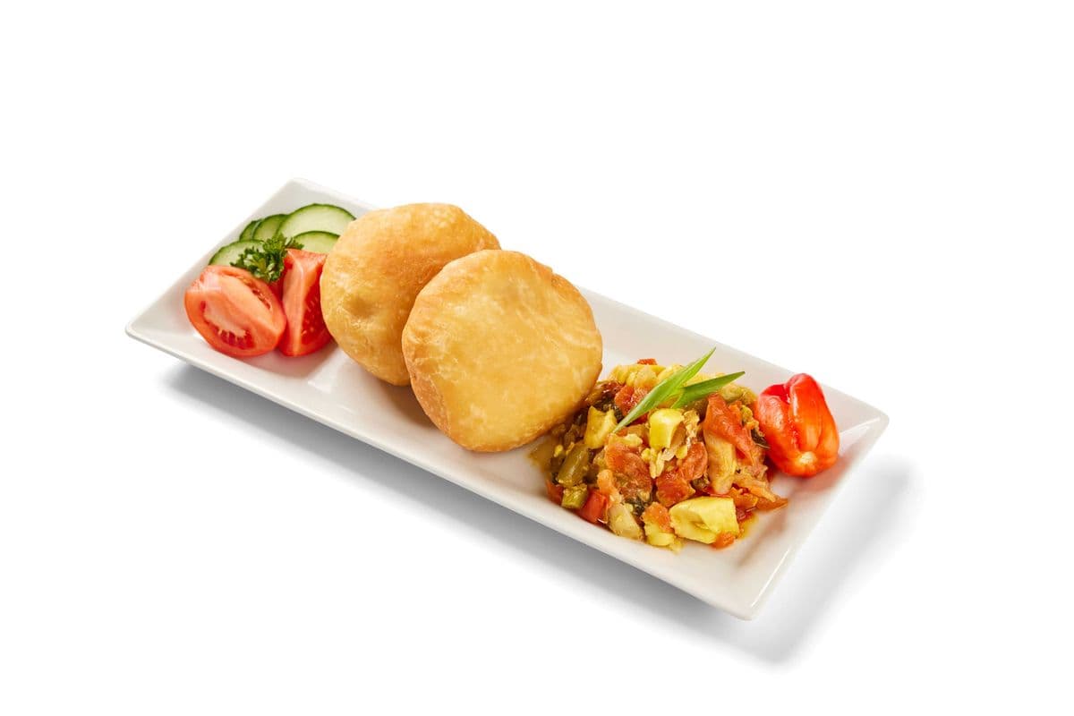 Ackee and Salt Fish with Fry Dumplings Meal