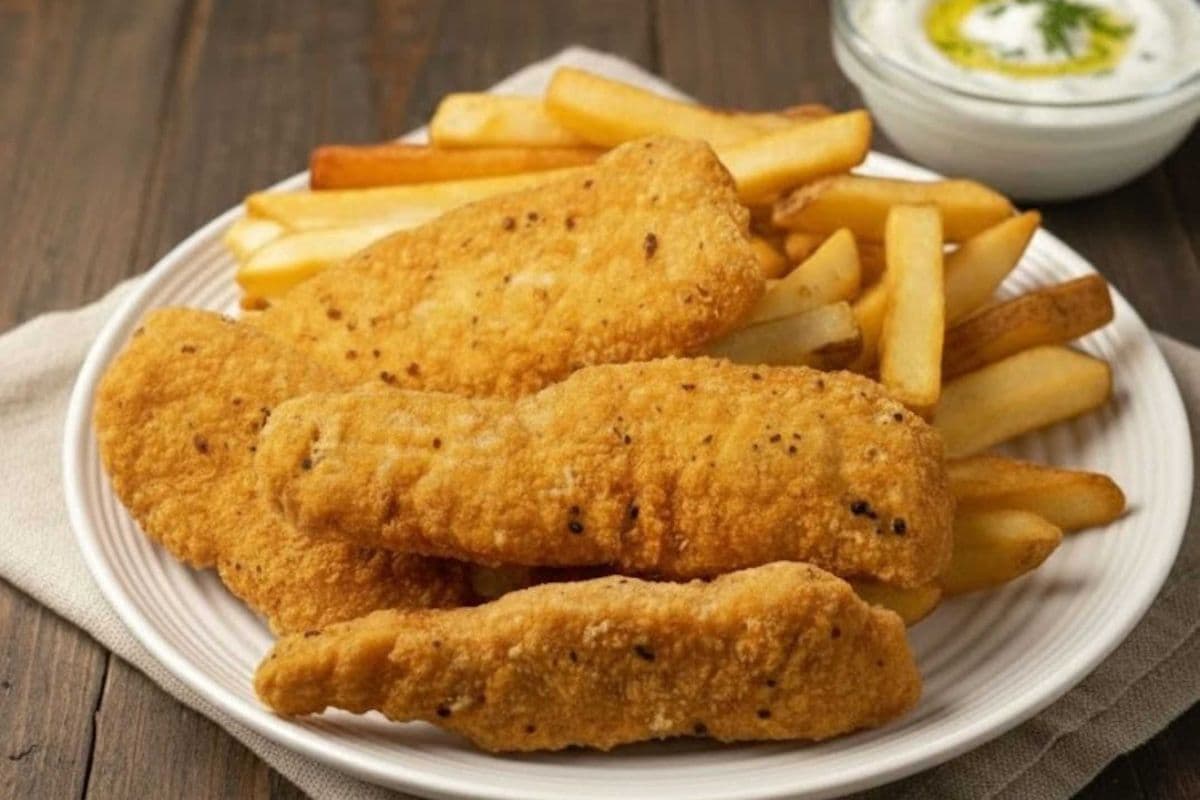 4 piece Chicken Strips & Fries