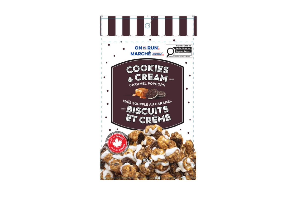 On The Run Cookies & Cream Caramel Popcorn (80g) 77151